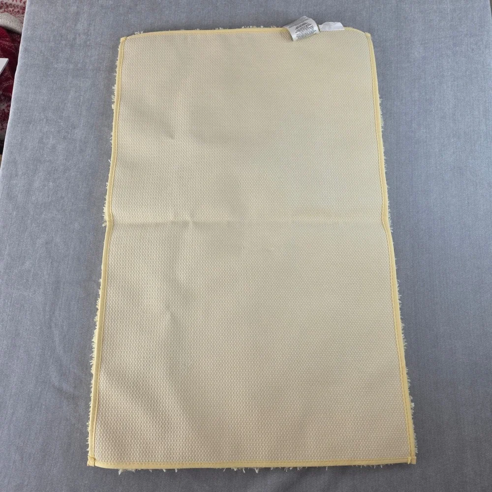 NWT Kate Spade Bath Rug 20x32 Yellow Shaggy Plush Anti-Skid‎ Mat